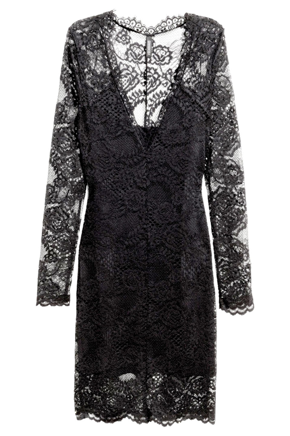 <p>H&M Short Lace Dress, $35; <a rel="nofollow noopener" href="http://www.hm.com/us/product/58940?article=58940-B" target="_blank" data-ylk="slk:hm.com;elm:context_link;itc:0;sec:content-canvas" class="link ">hm.com</a></p>