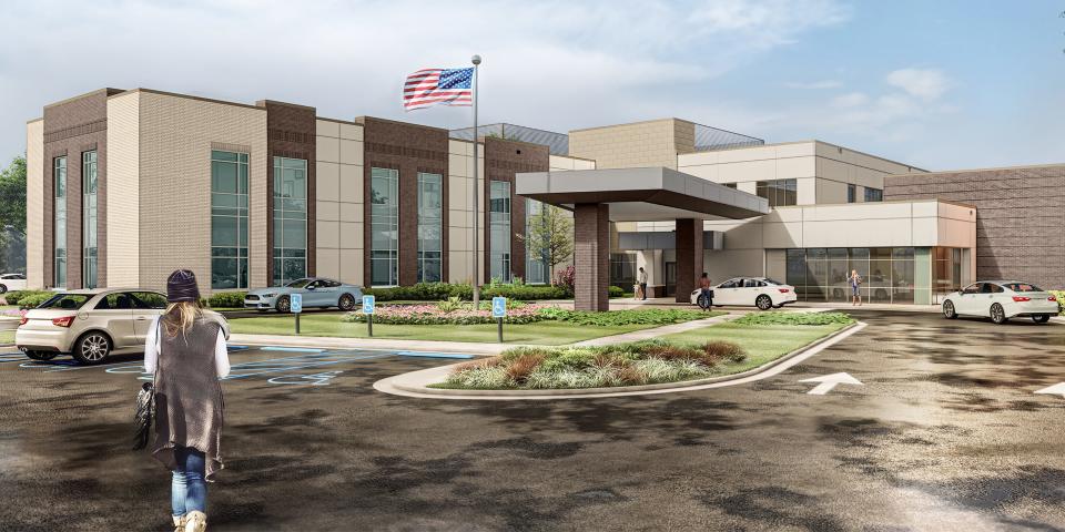 An artist's rendering shows the planned Kindred Rehabilitation Hospital on Jacksonville's Westside.
