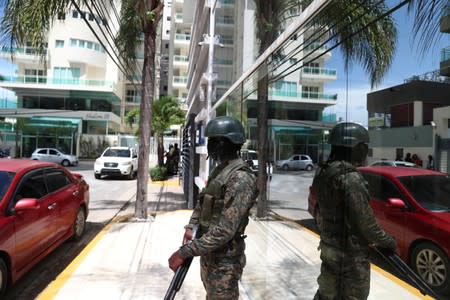 Members of the National Army, National Directorate of Drug Control (DNC) and Public Ministry raid the properties of Cesar Emilio Peralta in Santo Domingo