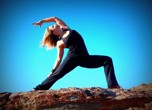 Woman doing yoga