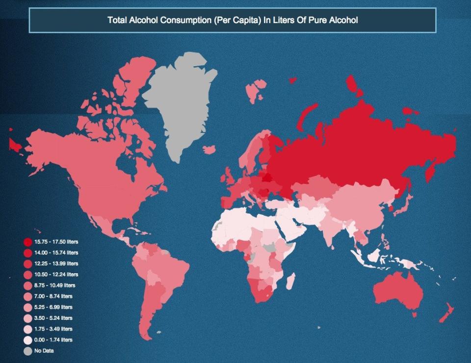 Alcohol map