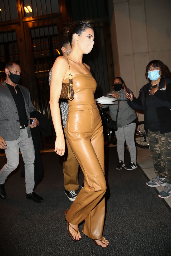 Kendall Jenner and Devin Booker grab dinner at Carbone in New York, April 24. - Credit: MEGA