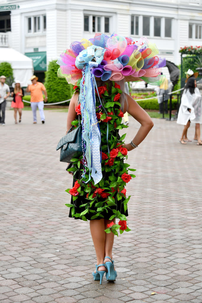 LOUISVILLE, KY - MAY 05:  An ornate hat seen during Kentucky Derby 144 on May 5, 2018 in Louisville, Kentucky.  (Photo by Dia Dipasupil/Getty Images for Chruchill Downs)