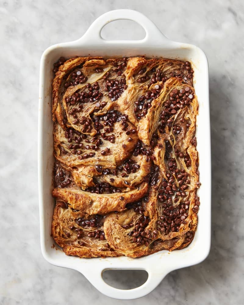Double Chocolate Croissant French Toast Casserole 