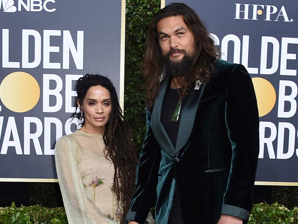 lisa bonet and jason momoa at the golden globes in 2020