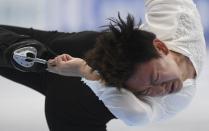 Figure Skating - ISU Grand Prix Rostelecom Cup 2017 - Men's Short Program - Moscow, Russia - October 20, 2017 - Denis Ten of Kazakhstan competes. REUTERS/Alexander Fedorov