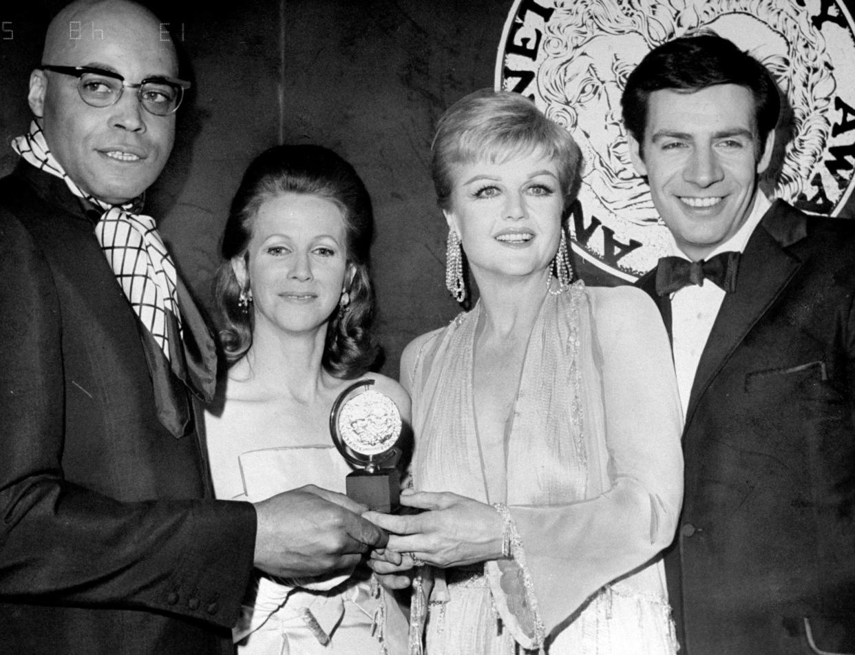 From left, actor James Earl Jones, Julie Harris, Angela Lansbury and Jerry Orbach at the Tony Awards in 1969. 