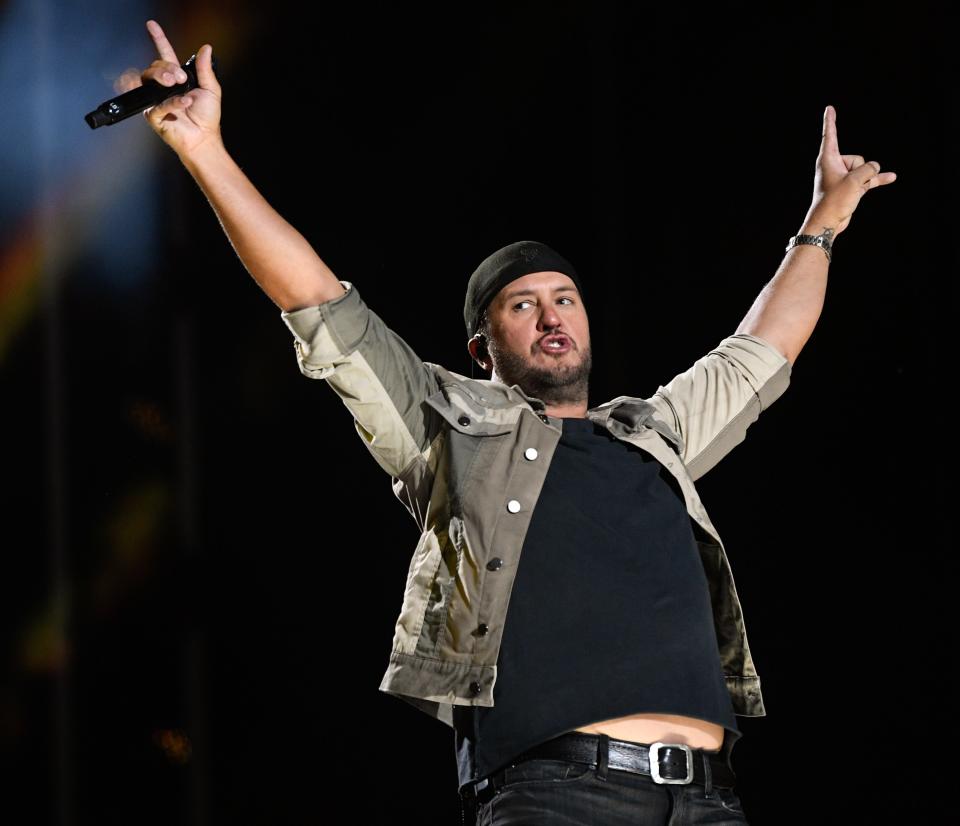 Luke Bryan performs during CMA Fest at Nissan Stadium early in the morning on Monday, June 12, 2023, in Nashville, Tennessee.