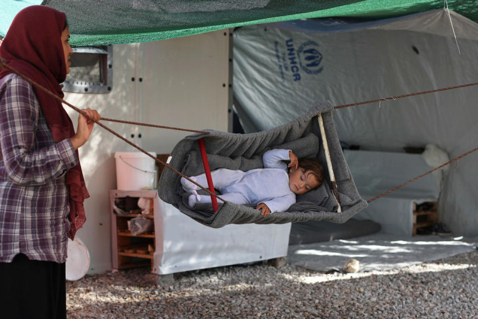 Kara Tepe refugees camp on Lesbos island, Greece