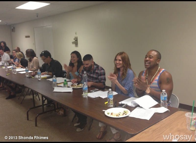 Scandal's table read for the season premiere was great! Wonderful to see everyone -- <a href="http://www.shondaland.com/photos/380549" target="_hplink">Shondaland on WhoSay</a>.