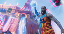 This image released by Warner Bros. Entertainment shows Lebron James in a scene from "Space Jam: A New Legacy." (Warner Bros. Entertainment via AP)