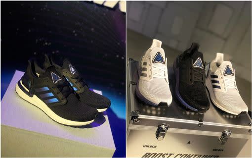 adidas Ultraboost 20系列跑鞋共出四款男鞋(上)，兩款女鞋(下)。（圖／記者林芷卉攝影）