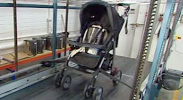 The strollers were put under numerous tests for quality. Photo: 7 News