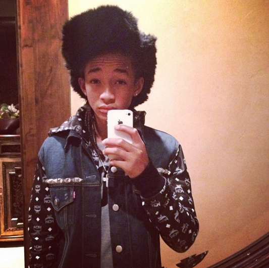 Jaden also loves fuzzy hats. (Photo: Instagram)