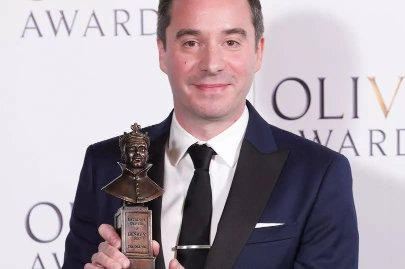 James Graham with the Best New Play Award at the Olivier Awards