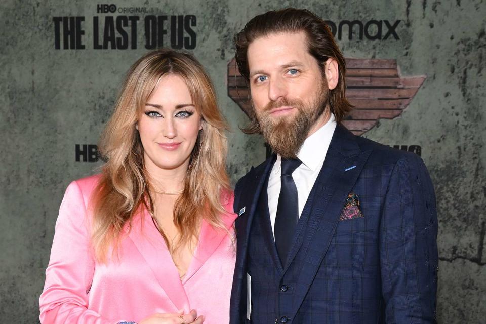 <p>Michael Buckner/Variety via Getty</p> Ashley Johnson and Brian Foster at the Los Angeles premiere of HBO