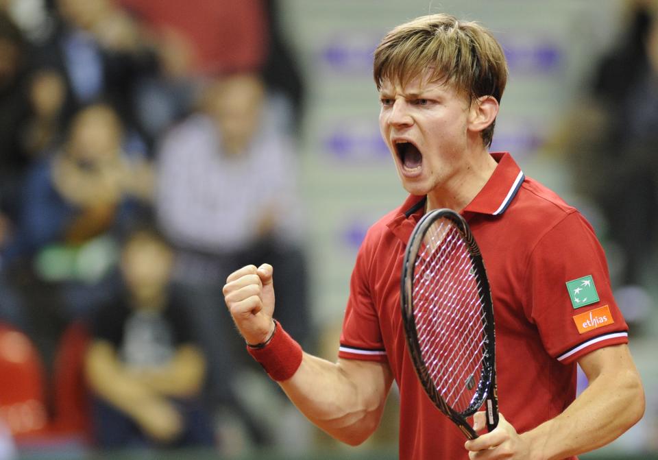 Goffin is 8-2 in singles since he began playing Davis Cup for Belgium in 2012. (JOHN THYS/AFP/Getty Images)