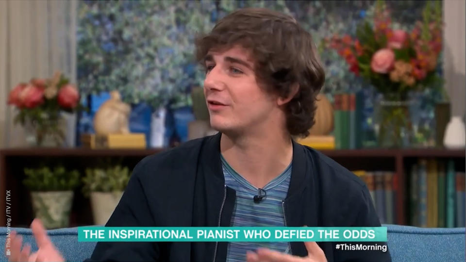 The Piano winner Brad Kella almost ran away from filming the TV series. (ITV screengrab)