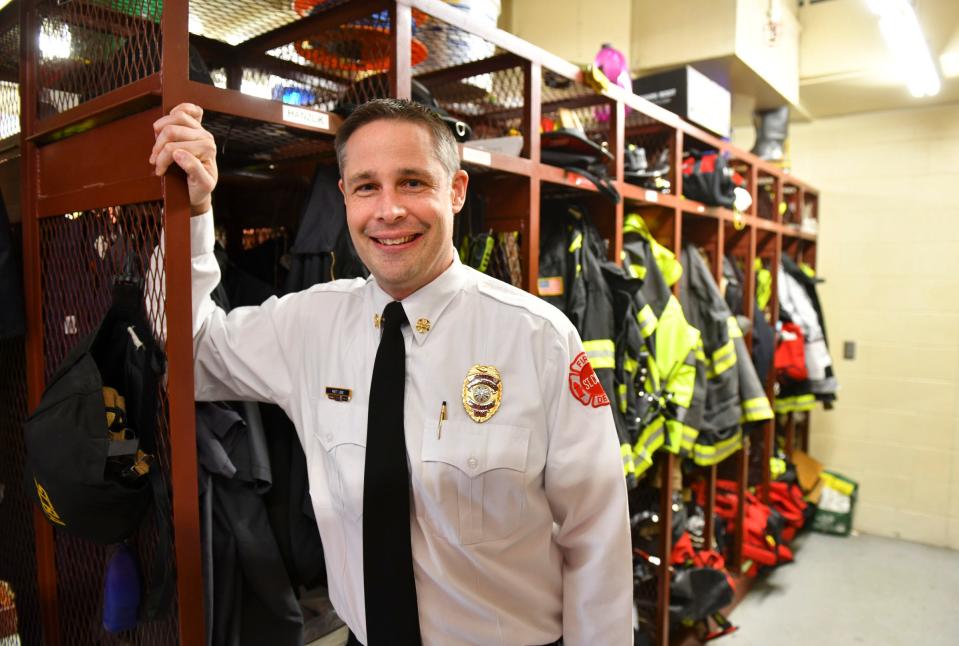 New St. Cloud Fire Chief Matt Love is pictured Tuesday, March 29, 2022, at Station One in St. Cloud. 