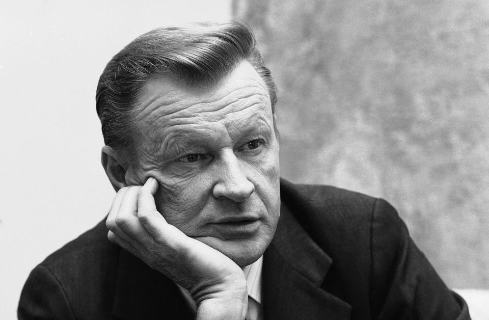 <p>Former National Security Adviser in the Carter administration, Zbigniew Brzezinski is interviewed by the Associated Press, Thursday, March 26, 1981, Washington, D.C. Brzezinski commented on the recent naming of Vice Pres. George H. W. Bush to head a national foreign policy crisis center, by Pres. Ronald Reagan. (Photo: Ira Schwarz/AP) </p>