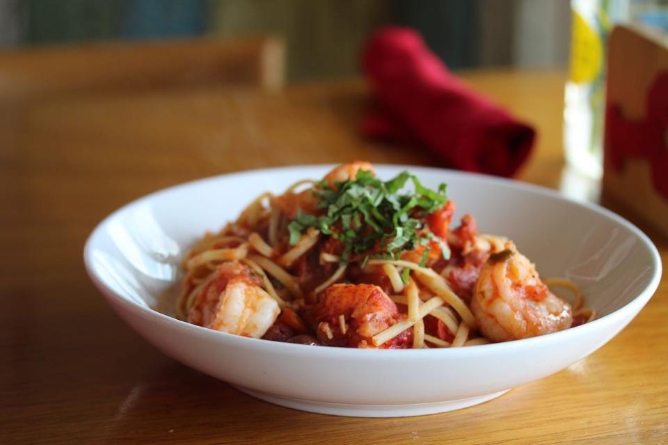 The fra diavolo at Red's Lobster Pot, served with shrimp or lobster, has been a house favorite for decades.
