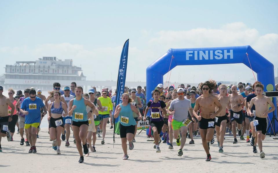 More than 550 runners of all ages hit the sand for last year's Easter Beach Run in Daytona Beach. The annual event was canceled in 2020 and 2021 because of the coronavirus pandemic, but it's back again this year and will be held April 8.