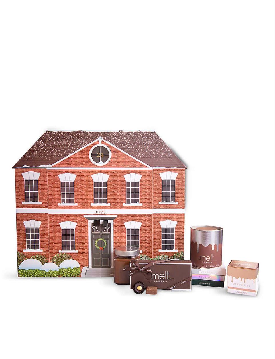 <p><a class="link " href="https://www.selfridges.com/GB/en/cat/melt-holland-park-chocolate-advent-calendar_R04074001/" rel="nofollow noopener" target="_blank" data-ylk="slk:SHOP NOW;elm:context_link;itc:0;sec:content-canvas">SHOP NOW</a></p><p>Each door in Melt's advent calendar is an illustrated ode to an iconic London building. But that's not why you're here – you're here because there's gianduja spread and pistachio-flecked chocolate involved. </p><p>£210, selfridges.com</p>