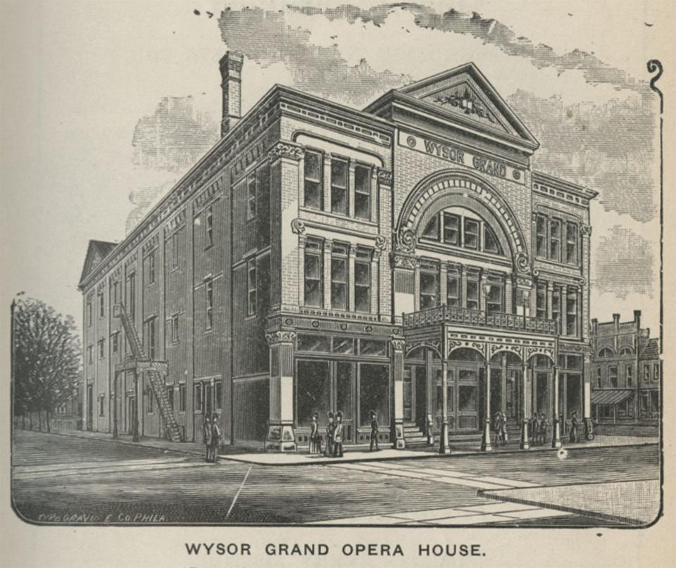 Wysor Grand Opera House ran vaudeville shows, operas, and motion pictures.