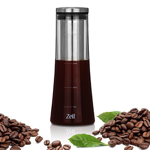 Zell French Press Coffee Maker With Stainless Steel Frame And