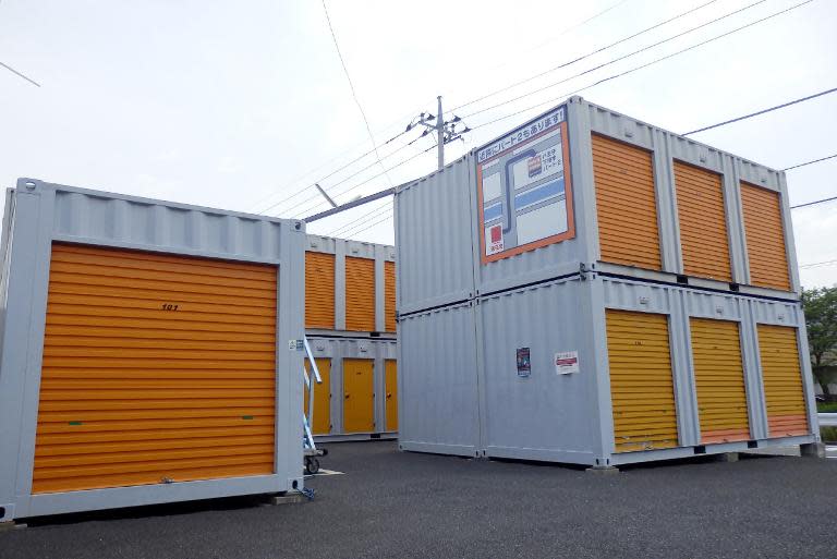 Rental storage units where the body of 29-year-old nurse Rika Okada was found in Tokyo on May 22, pictured on May 23, 2014