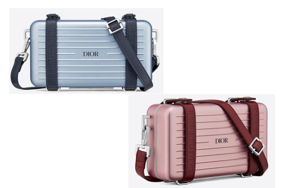 Aus Aluminium und genarbtem Kalbsleder macht dieses Case in Mini-Koffer-Form auf Reisen wie auch beim Ausgehen eine gute Figur. (Bilder: Dior.com)