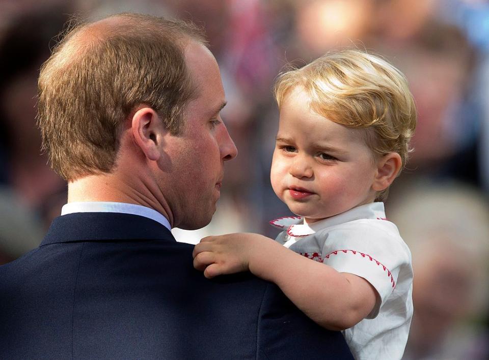 Le prince William, duc de Cambridge et le prince George 