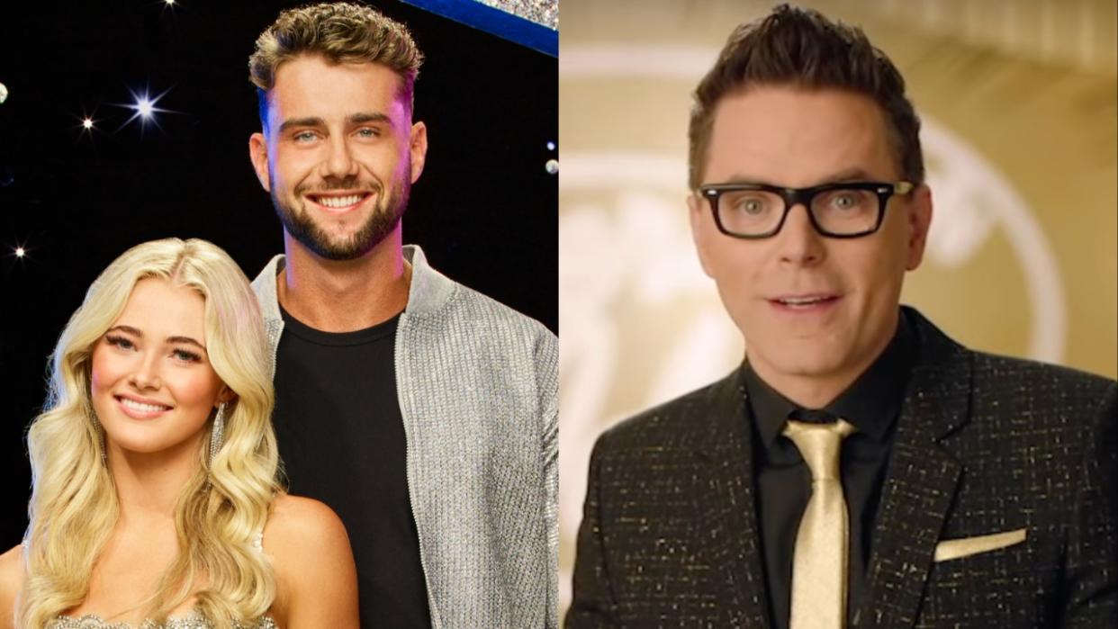  Harry and Rylee and Bobby Bones split image. 