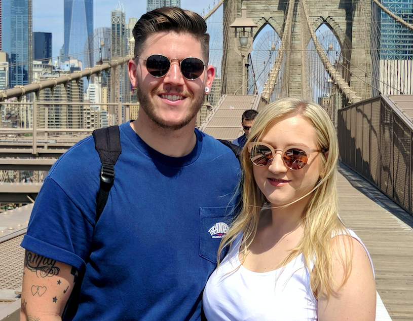 <em>Craig Nickels and Ellie Austin were forced to hand over nearly $500 for a 10-minute taxi ride in New York (SWNS)</em>