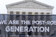 Anti-abortion activists march outside of the U.S. Supreme Court during the March for Life in Washington, Friday, Jan. 21, 2022. ( AP Photo/Jose Luis Magana)