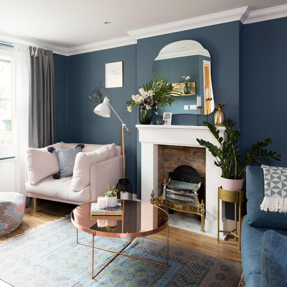 Pair maritime blue with white for a look that's cosy and bright