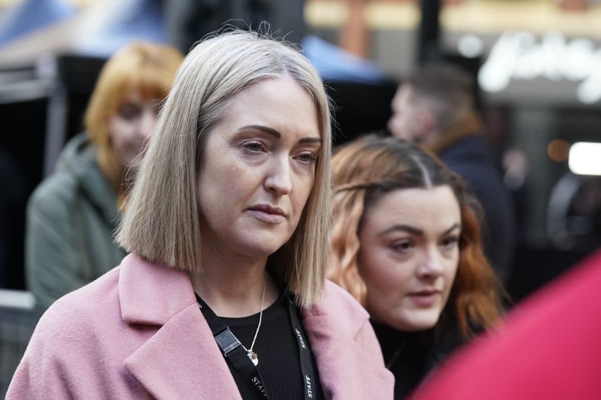 Brianna Ghey’s mother spoke at a vigil for the murdered teenager (Danny Lawson/PA) (PA Wire)