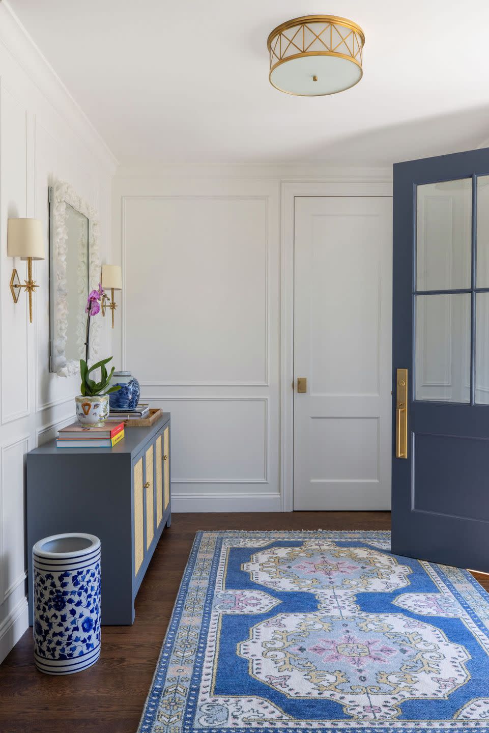 umbrella stand in entryway