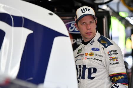 May 23, 2019; Concord, NC, USA; NASCAR Cup Series driver Brad Keselowski (2) during practice for the Coca-cola 600 at Charlotte Motor Speedway. Mandatory Credit: Jasen Vinlove-USA TODAY Sports