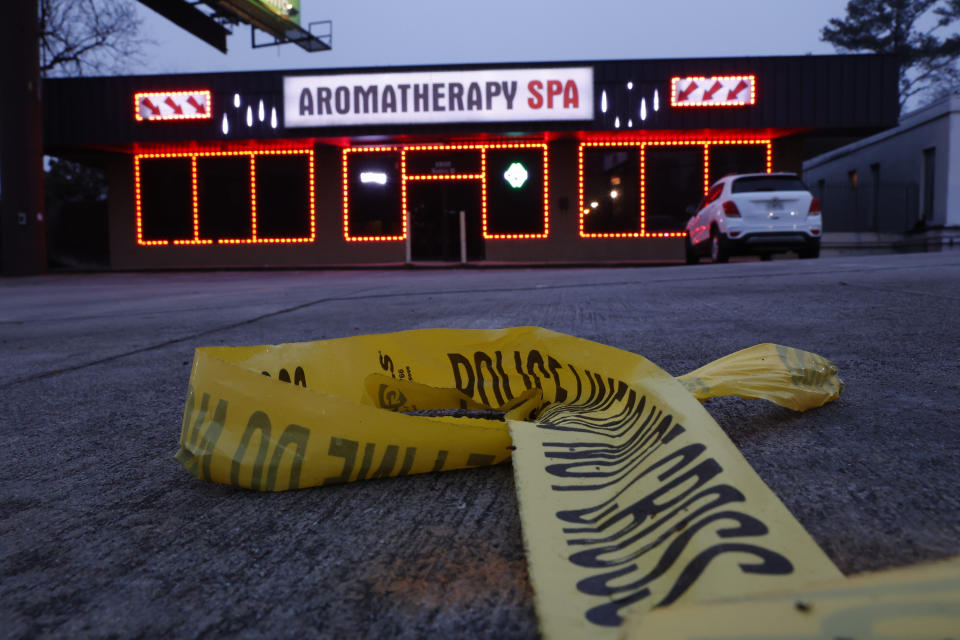 Aramotherapy Spa, one of three Atlanta locations where deadly shootings took place last week. (Chris Aluka Berry for The Washington Post via Getty Images)