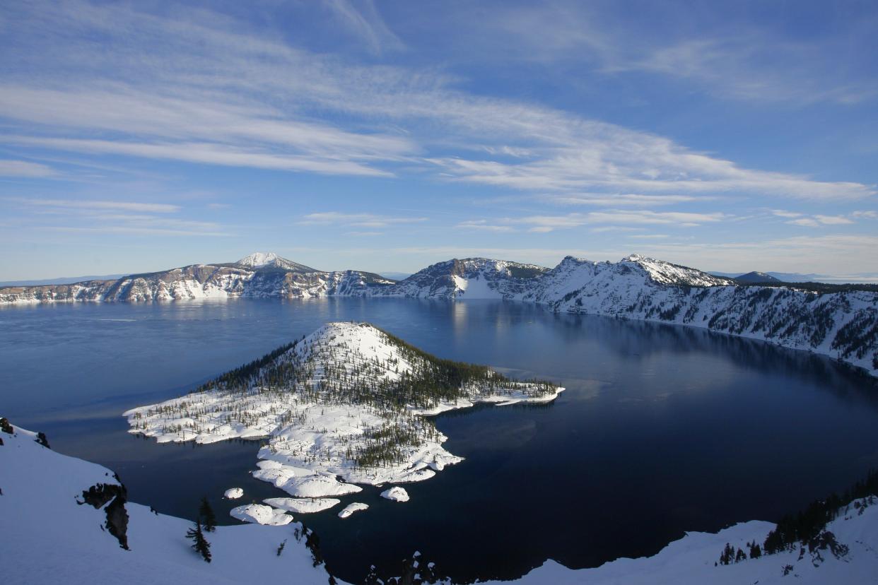 This file photo shows Crater Lake National Park in Oregon. National parks could be impacted be a government shutdown, although the exact plan should a government shutdown begin has yet to be announced.