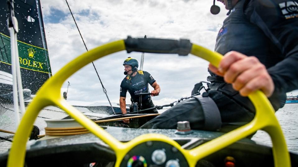 Smaller teams and much faster speeds require quicker reactions and a higher level of athleticism than other forms of competitive sailing. - Credit: Courtesy SailGP