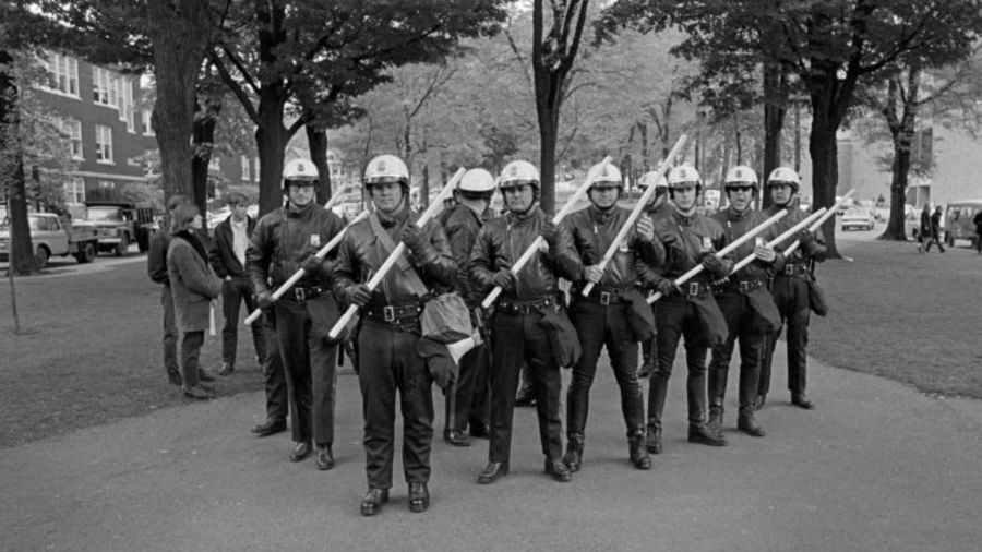On May 11, 1970, police clashed with protesters at Portland State University against the Vietnam War and Kent State killings. The clash led 27 protesters and four officers to be hospitalized, according to PSU. (Courtesy Portland State Magazine/Craig Hickman.)