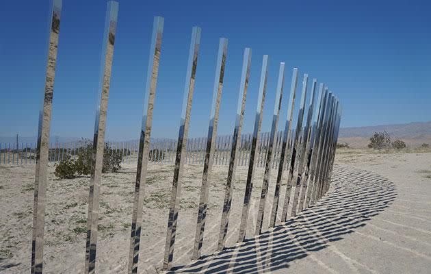 Desert X is a series of art installations in the desert around Palm Springs to coincide with Coachella. Photo: Erin Van Der Meer