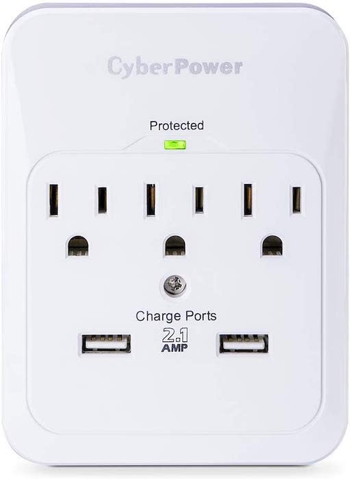 Charge up to five devices with the CyberPower surge protector. (Photo: Amazon)