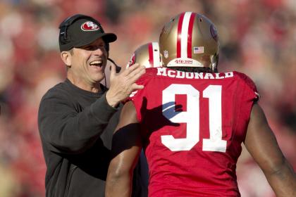 Harbaugh has announced his decision to play Ray McDonald vs. the Cowboys. (Getty)