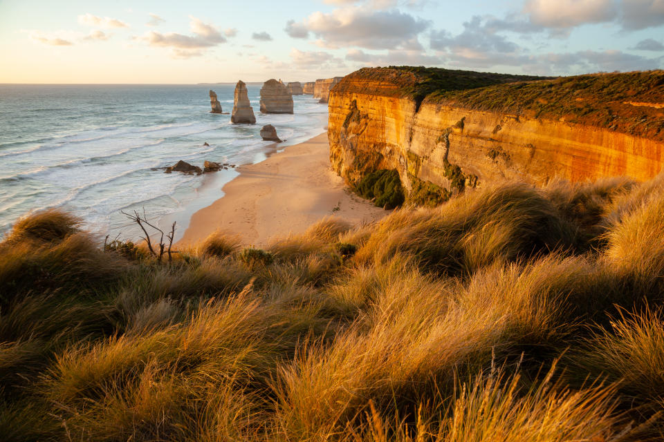 Twelve Apostles at sunset, Great Ocean Road, Australia. (Photo: Gettyimages)