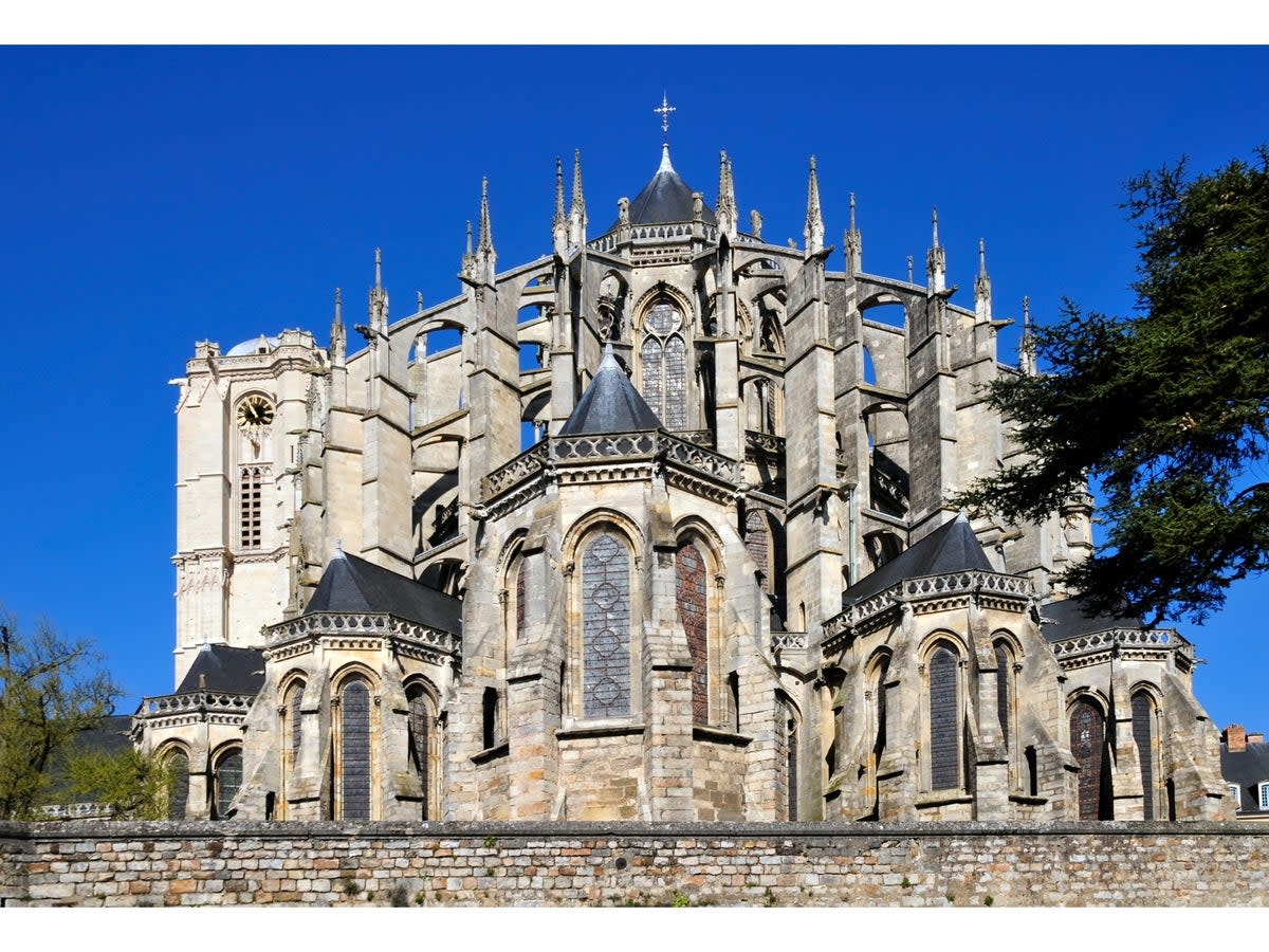 Saint-Julien Cathedral features Gothic and Romanesque design details (iStock/ Getty Images)