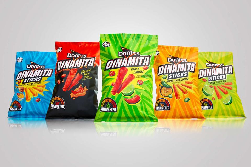 <p>Courtesy Doritos</p> Doritos drops 4 new Dinamita flavors.