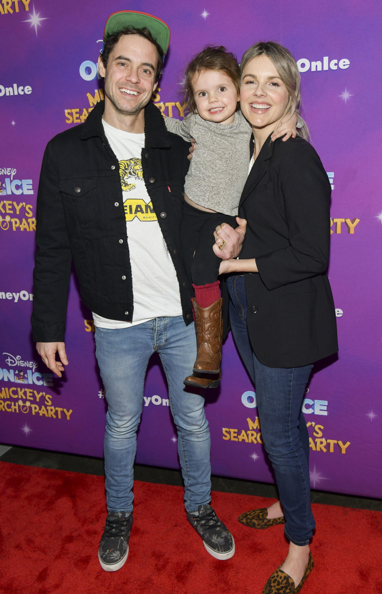 Kevin Manno, Molly Sullivan Manno, and Ali Fedotowsky attend 2019 Disney On Ice 